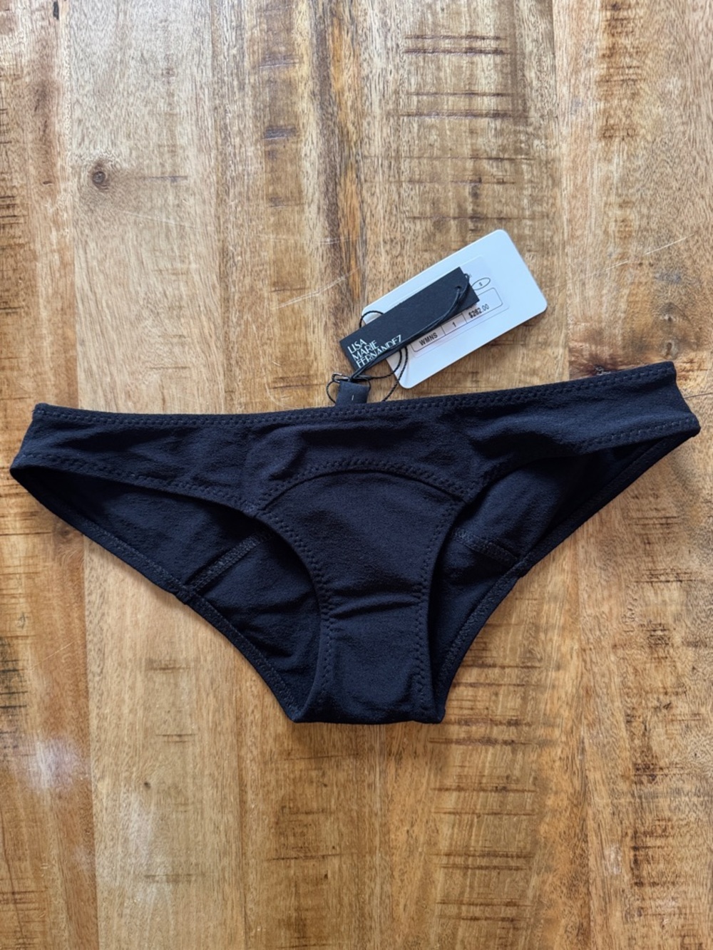 Lisa Marie Fernandez Black Low-Rise Bikini swim panty briefs XS/S/2/4 NEW